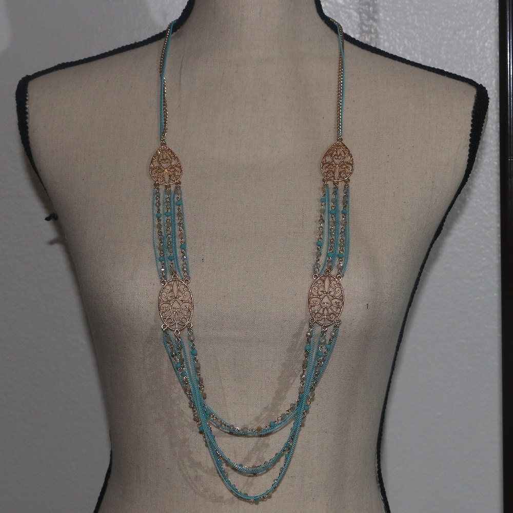 COCO + CARMEN Three Tier Dangle Necklace